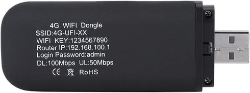 Wireless Network Router, 4G LTE USB Portable WiFi Router Pocket Mobile Hotspot Wireless Network Smart Router Internet Connections 4G WiFi Router(w...
