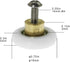 Set of 4 Dia 19mm Stainless Steel Shower Door Wheels Rollers Runners, White, 19mm x 5mm (Stainless steel-4PCS)...