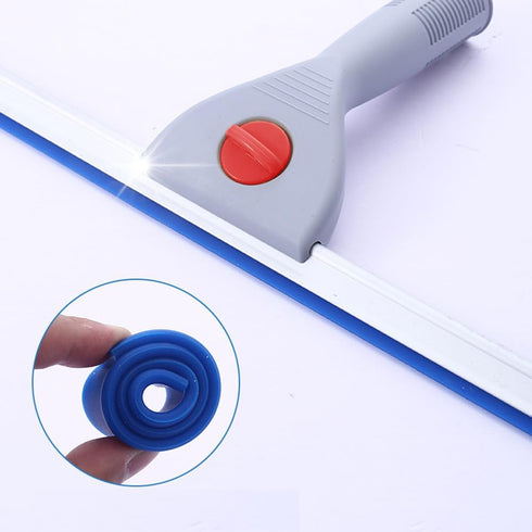 Blue 25cm 10in Window & Glass Cleaning Squeegee - Cleaning Supplies Shower Glass Door and Tile Cleaning Non-Slip Handle (10IN/25CM, Blue)...