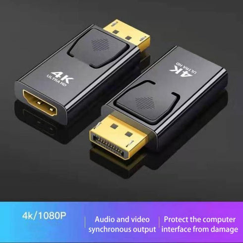 2Pcs DisplayPort to HDMI Adapter Converter Display Port Male DP to HDMI Female HD TV Cable Adapter Video Audio for PC TV Zuya-05 0...