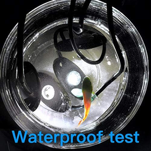 4 Pods LED Rock Light for Jeep ATV SUV Offroad Car Truck Boat Underbody Glow Trail Rig Lamp Underglow LED Neon Lights Waterproof 12V 24V - Red...