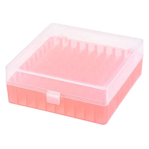 YOKIVE Freezer Tube Box, PP Lockable Holder Rack for 1.5/1.8/2ml Centrifuge Tubes, Fixed Sample Tube, Great for Scientific Institutes (100 Places,...