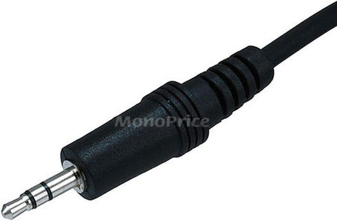 Monoprice Audio/Stereo Cable - 3.5mm(1/8") AUX, TRS, Male Plug to Female Jack, Molded Strain Relief Boots, 12 Feet, Black...