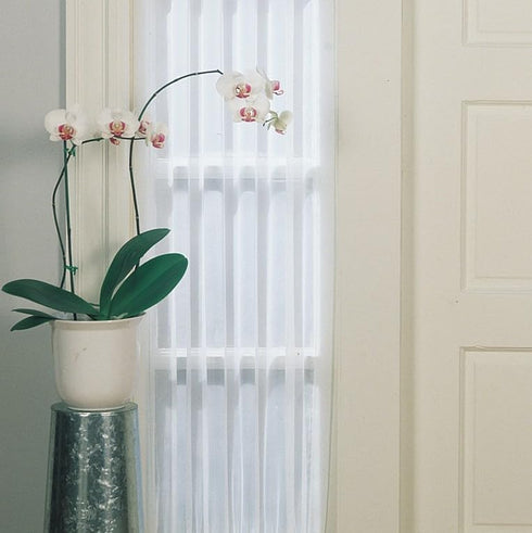 No. 918 Emily Sheer Voile Rod Pocket Door Sidelight Curtain Panel, 28" x 72", White...