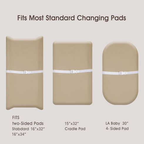 PHF Baby Changing Pad Covers for Boys Girls, 2 Pack Ultra Soft Breathable Microfiber Changing Pad Table Sheets for Most Baby Changing Pads, White ...