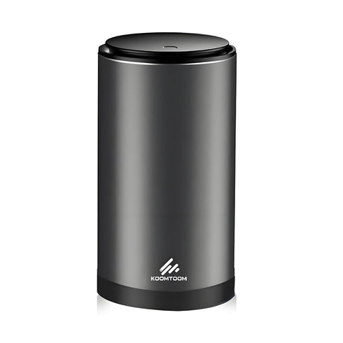KOOMTOOM Alloy Mini Car Cup Holder Garbage Can, 300ml Dismountable Trash Bin Trash Garbage Can with Lid Leak Proof for Car Universal (Dark Gray)...