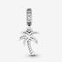 Palm Tree Dangle Charms 925 Sterling Silver Tree Pendant with Cubic Zirconia for Bracelets...