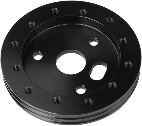 KIMISS Steering Wheel Pad, Universal Steering Wheel to Grant 3 Hole 0.5in Hub Spacer Pad for 6 Hole Adapter(Black)...