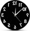 The Geeky Days Reverse Wall Clock 12 inch Unusual Numbers Backwards Modern Decorative Clock Watch Excellent Timepiece for Your Wall...