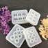 2pcs/set square with Holes Resin Epoxy for Jewelry Polymer Pearl Clay DIY Cake 3D Drop Glue Crafting Decor Silicone Mold Tool...