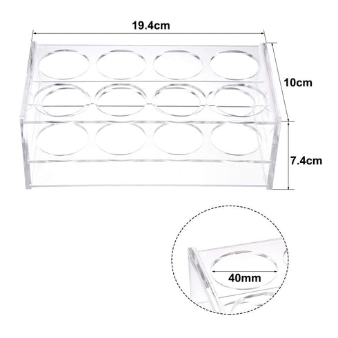 uxcell Tube Rack Polypropylene 8-Well Clear for 100ml...