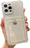 Tuokiou Compatible with iPhone 15 Pro Case,Clear Protective Card Slot Case,Slim Fit Drop Resistant Soft TPU Wallet Case with Bumper,Cute Card Hold...