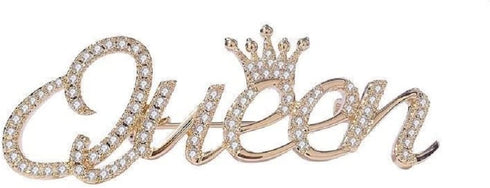 COLORFULBLING Queen Crown Brooch Pins for Women Girls Party Fashion Feminist Rhinestone Crystal Lapel Pin Accessories...