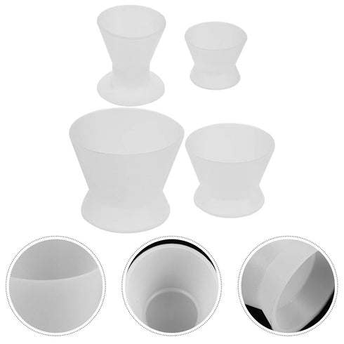 Healifty Dental Silicone Mixing Cup Lab Rubber Mixing Cup Self Coagulation Practical Dental Oral Cup...