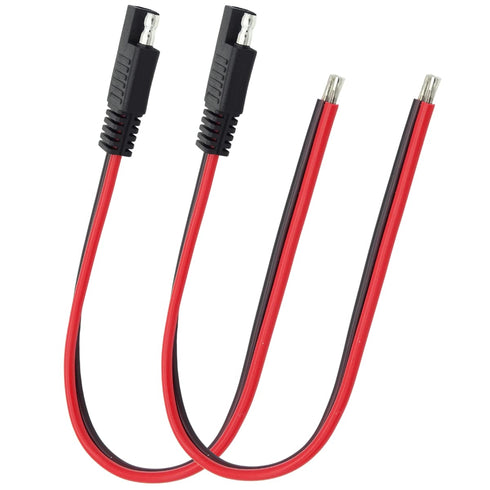 14AWG 1 Feet 2 PCS SAE Connector Quick Disconnect Plug Extension Cable, SAE Extension Cable for Automotive, RV, Motorcycle Cars Tractor, Solar Pan...