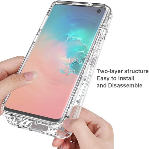 Case for Galaxy S10 Case, for Samsung S10 (Not fit S10 5G) Clear Case, Soft TPU 360 Full Body Shockproof Hybrid Bumper Crystal Clear Phone Case Co...