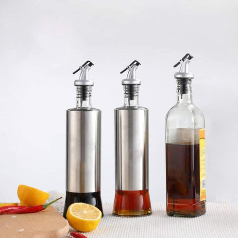 TBWHL 10 Pcs Pour Spouts, Olive Oil Vinegar Dispenser Bottle Liquor Wine Pourers Flip Top Stopper Leak-proof Reusable with Lid for Kitchen and Bar...