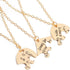 3 Pcs Best Friends Forever Engraved Necklace Broken Heart Charm Pendant Set BFF Friendship Necklace (Gold - " We are sisters connected at heart ")...