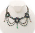 Peacock Victorian Beaded Choker...