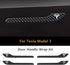 IPG for Tesla Model 3 / Model Y Door Handle Decal Sticker Wrap Kit (Set of 4) with Tesla Logo (Black Carbon Fiber)...