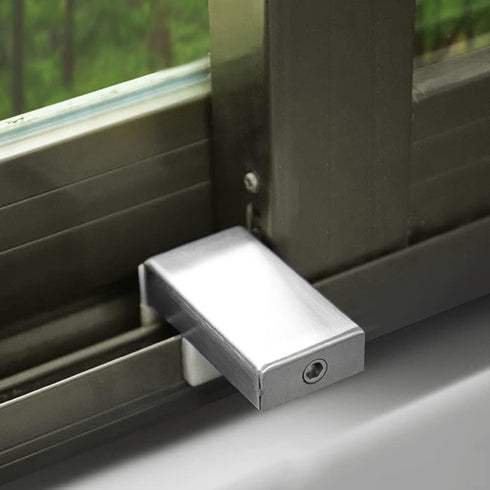 WANLIAN 1PCS Door Window Lock Stopper Adjustable Thick Sliding Safety Anti theft Children Security LockChild Plastic Steel Aluminium Rails Limit W...