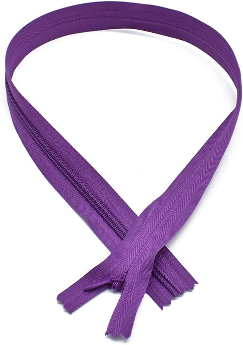 40Pcs 20 Inch Nylon Invisible Zippers Sewing for Tailor Sewing Crafts, Dresses, Skirts, Pillows DIY Crafter's Special (Purple)...