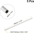 uxcell 5Pcs 304 Stainless Steel Tube, OD 6mm x 0.5mm Wall Thick 300mm Length Capillary Metal Tubing for Industry Machinery...