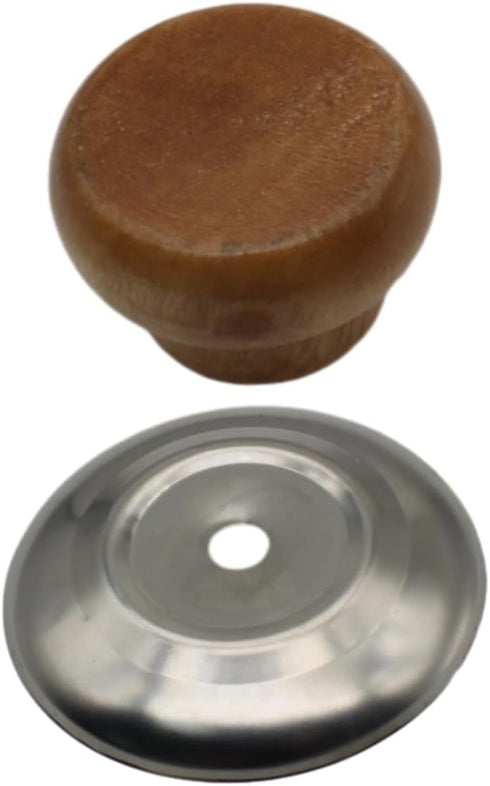 2pcs Pot Lid Knobs Universal Kitchen Cookware Replacement Pot Lid Knobs Pan Lid Holding Handle (Wooden)...