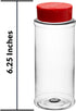 Skyway Supreme 12 OZ Plastic Spice Bottles Seasoning Containers Jars - Flap Cap Pour and Sifter Spice Shaker - Refillable Perfect For BBQ Rub Herb...