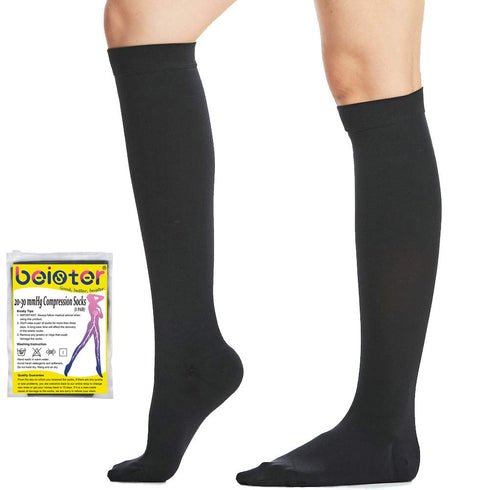 Beister Closed Toe Knee High Calf Compression Socks for Women & Men, Firm 20-30 mmHg Graduated Support for Varicose Veins, Edema, Flight, Pregnanc...