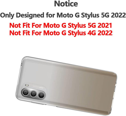 for Moto G Stylus 5G 2022 Clear Phone Case,Slim Thin TPU Silicone Soft Gel Flexible Shockproof Anti-Scratch Protective Cover for Motorola G Stylus...