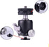 Camera Tripod Mini Ball Head Mount with Cold Shoe - Metal Professional Panoramic Ballhead 360° Pan 90° Tilt Tripod Mount Adapter with 1/4" Screw f...