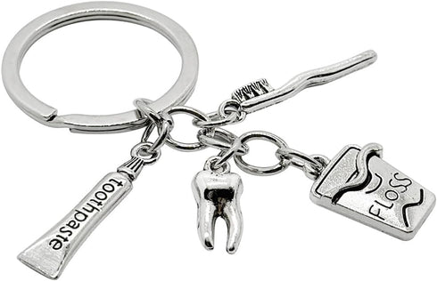 PHAETON 20PCS Toothbrush Toothpaste Keychain Tooth Shape Keyring Dentist Keychain Dental Hygienist Gift Dental Student Gift Dentist Graduation Gif...