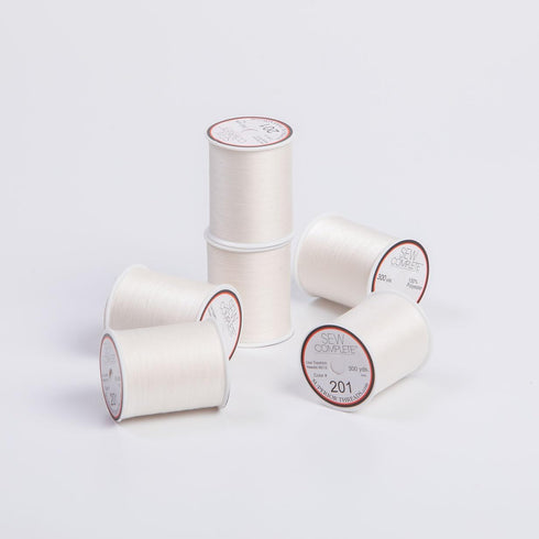 Superior Threads Sew Complete Polyester Sewing Quilting Thread 300 Yard Spool 6-Pack (Natural White)...