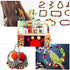 AD Beads Wood Spacer Loose Wooden Craft Beads Big Hole Beads Assorted for Necklace Bracelet Craft Making Decoration (12x14mm 100pcs, Natural Colou...