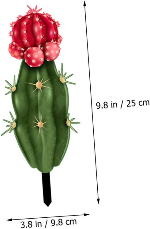 Decorative Garden Inserts Metal Cactus Stake Easter Yard Sign Lawn Ornaments Cactus Yard Art Plant Pick Yard Ornament Plants for Outside Lawn Deco...