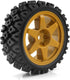RC Buggy Rubber Mud Rally Tires Wheel Compatible With Tamiya 1/10 TT01/TT02/XV-01 /HPI RS4 RC Upgrade Spoke Black Tyres...