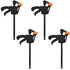 4 Pcs F Clamp Clip Bar Grip Quick Ratchet Release Squeeze Clamps Tools for Woodworking Set...