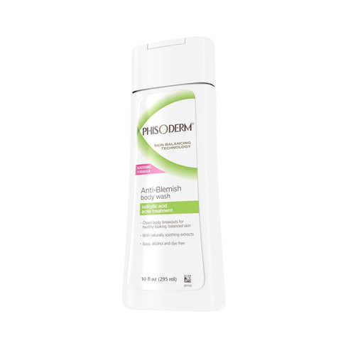 pHisoderm Anti-Blemish Body Wash for Acne, 10 fl oz Bottle...