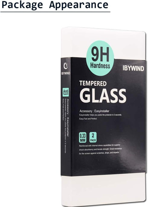 Ibywind Screen Protector For Xiaomi Mi 9/9 Pro,with 2Pcs Tempered Glass,1Pc Camera Lens Protector,1Pc Backing Carbon Fiber Film [Fingerprint Reade...