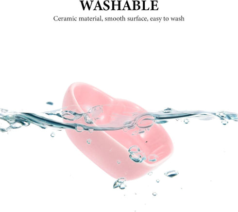 ULTECHNOVO Hamster Ceramic Food Bowl, 3pcs Hamster Food Bowl Small Cute Shape Food Dish for Hamster Rat Mice and Other Small Animals...