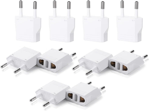 Bates- European Travel Plug Adapter, 10 Pack, European Plug Adapter, US to Europe Plug Adapter, Adapter for Europe Plug, US to EU Plug Adapter, Tr...