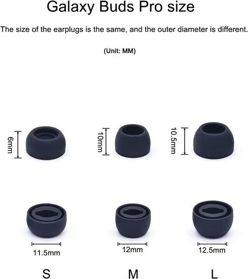 Adhiper Silicone Earbuds Replacement Buds Pro Earbuds Earmuffs Earbuds Compatible for Samsung Galaxy Buds Pro Earbuds/SML Silicone Earbuds 3 Sizes...