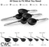 COOK WITH COLOR Measuring Cups Set and Measuring Spoon Set, Stainless Steel Handles, Nesting Kitchen Measuring Set, Liquid Measuring Cup Set, 12 P...