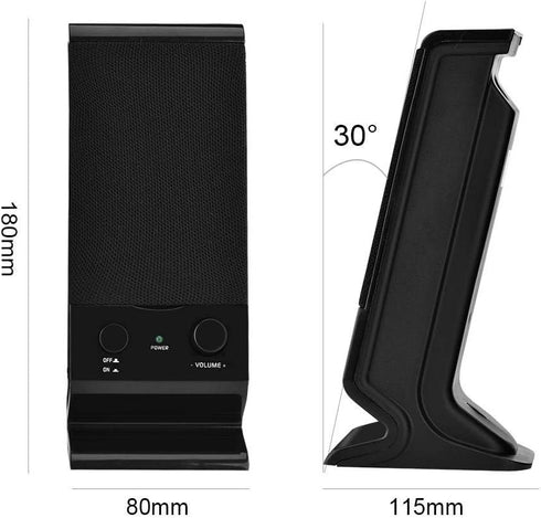 Computer Speakers,Wired Speakers for PC Desktop Laptop Tablet Smartphones,Mini USB 2.0 Speaker Subwoofer...