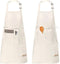 Viedouce 2 Packs Aprons Cooking Kitchen Waterproof,Adjustable Chef Apron with 2 Pockets for Home,Restaurant,Craft,Garden,BBQ,School,Coffee House,A...