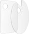 Tamaki 2 Pack 11.8 x 7.9 Inch Acrylic Paint Palette with Thumb Hole Clear Paint Pallet, Easy Clean Non-Stick Artist Pallet for Oil Watercolor Craf...