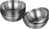 Healeved 8pcs Stainless Steel Sauce Dishes Round Seasoning Dishes Sushi Dipping Bowls Saucers Bowl Mini Appetizer Plates Seasoning Dish Saucer Pla...