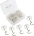 50 Pieces Upholstery Tacks, Twist Pins for Slipcovers and Bedskirts Clear Head Screw Nail Spiral Bed Skirt Pins...