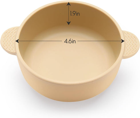 3 Pack Baby Bowls, Suction Bowls for Baby and Toddlers, BPA Free Food Grade Silicone Bowl Feeding Supplies, Dishwasher and Microwave Safe, Multico...